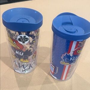 Tervis Kansas Jayhawks Tumbler with Blue Accents 16oz each $13